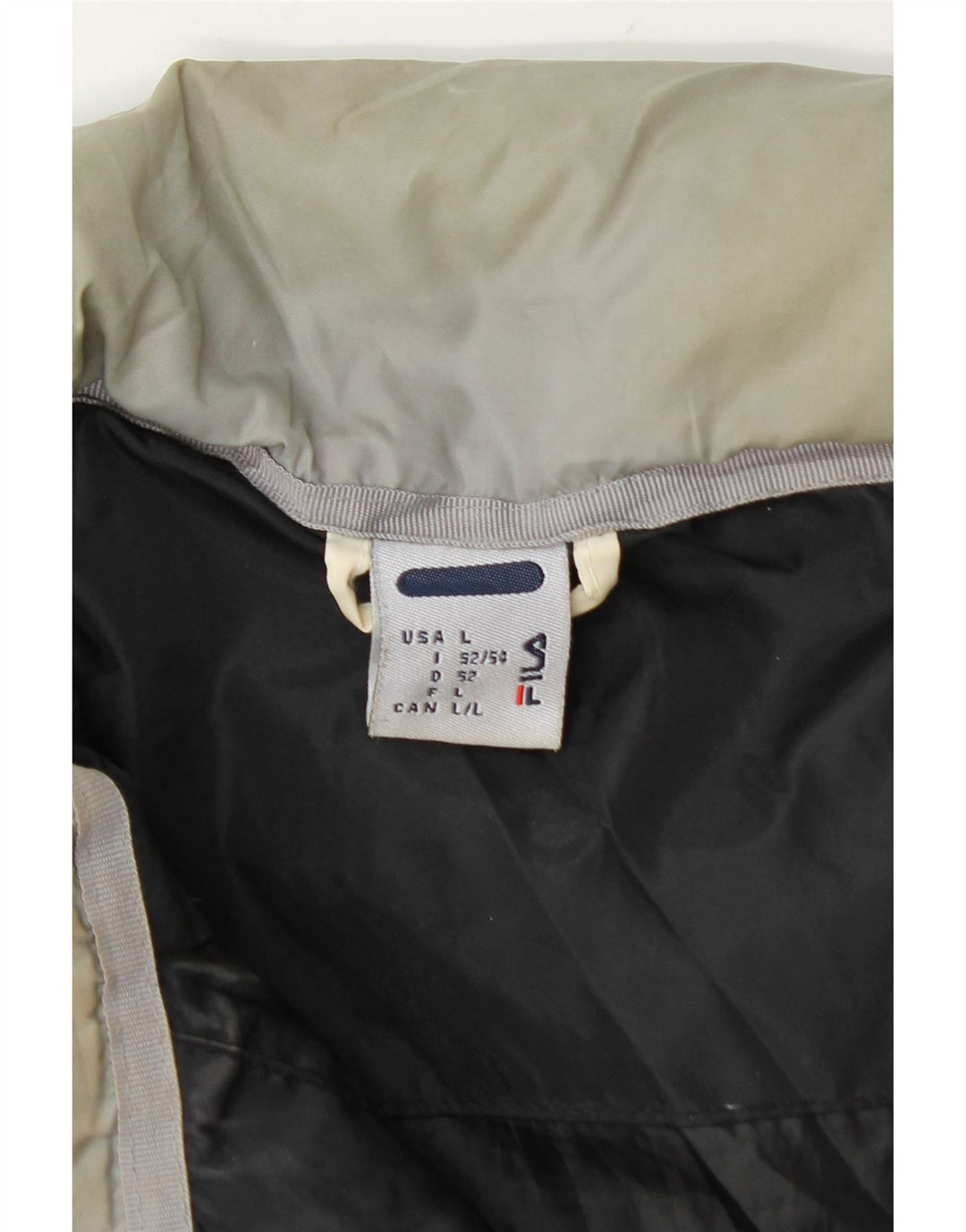 Fila Veste matelassée pour homme UK 40 Large Noir Colorblock Nylon