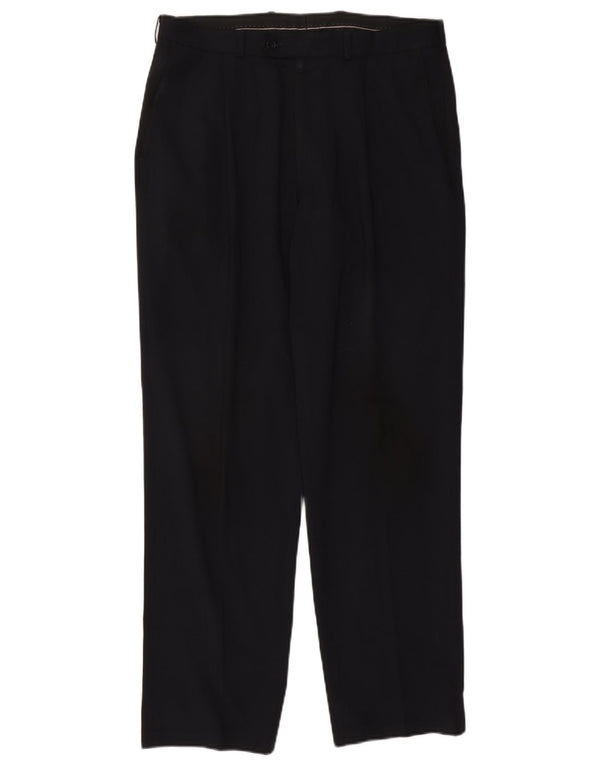 Marks & Spencer Pantalon de costume pour homme W34 L31 Bleu marine Polyester
