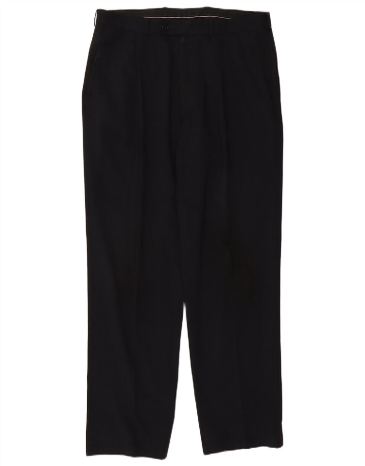 Marks & Spencer Pantalon de costume pour homme W34 L31 Bleu marine Polyester