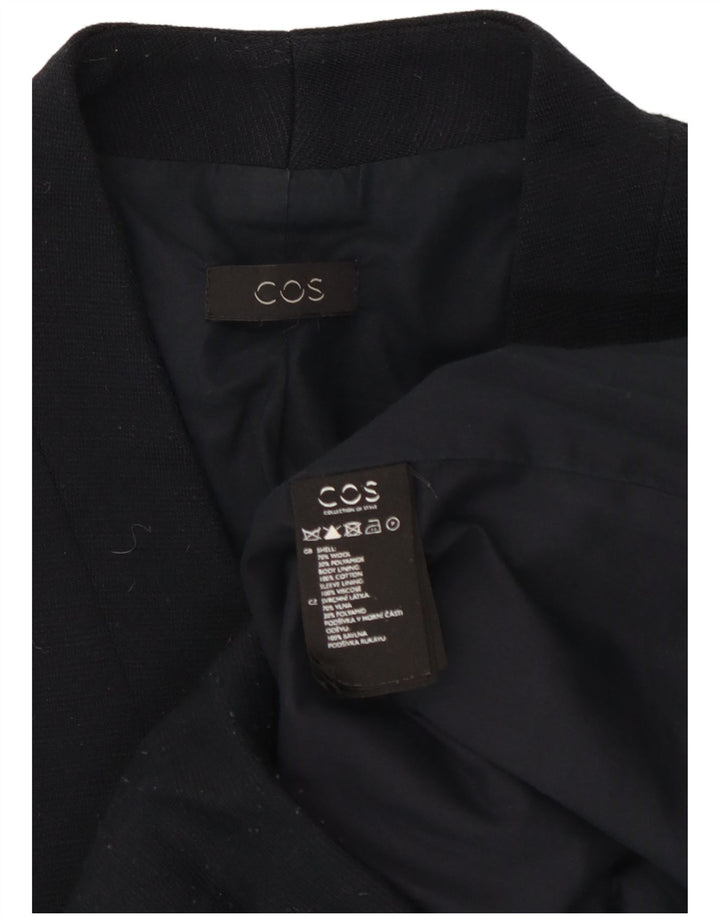 COS Veste Bomber Femme UK 14 Grande Laine Bleu Marine