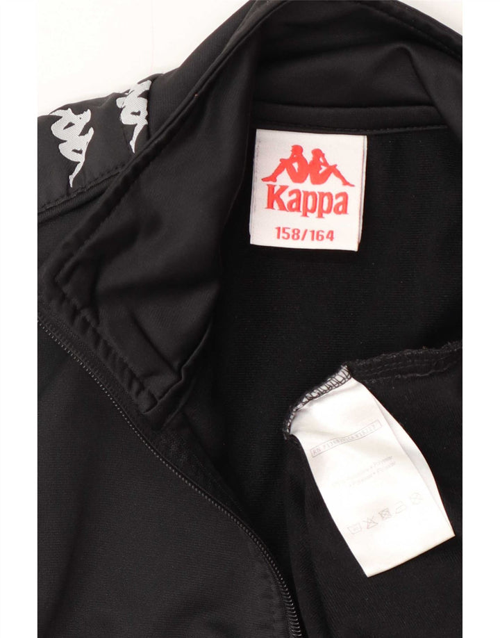 Kappa Veste de Survêtement Graphique Garçon 13-14 ans Noir Polyester