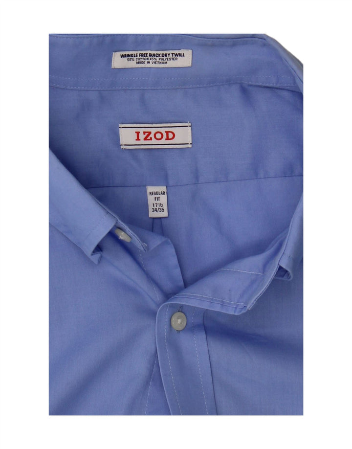 IZOD Mens Regular Fit Shirt Size 17 1/2 XL Blue Cotton Vintage Izod and Second-Hand Izod from Messina Hembry 