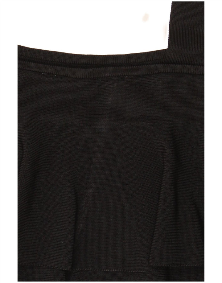 Zara Haut court sans manches pour femme UK 14 Large Noir