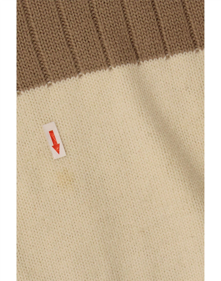 Paul Smith Pull à col rond pour homme en laine color block beige