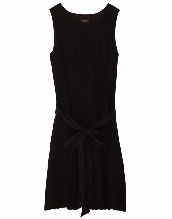 Marina Babini Robe trapèze sans manches pour femme IT 46 Large laine noire
