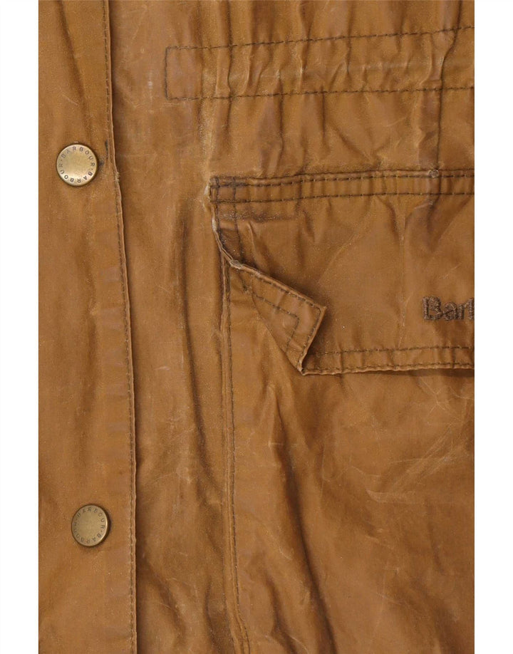 Barbour Veste à capuche en coton ciré pour femme UK 14 Large Marron