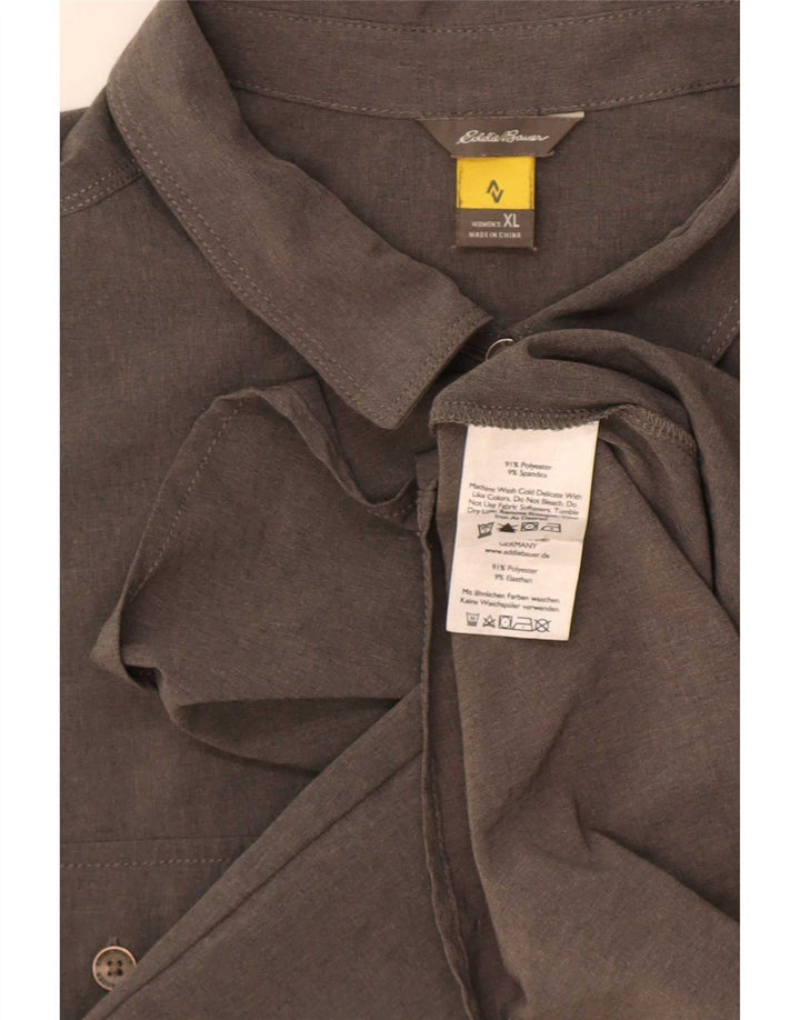 Eddie Bauer Robe chemise pull sans manches pour femme UK 18 XL Gris Polyester