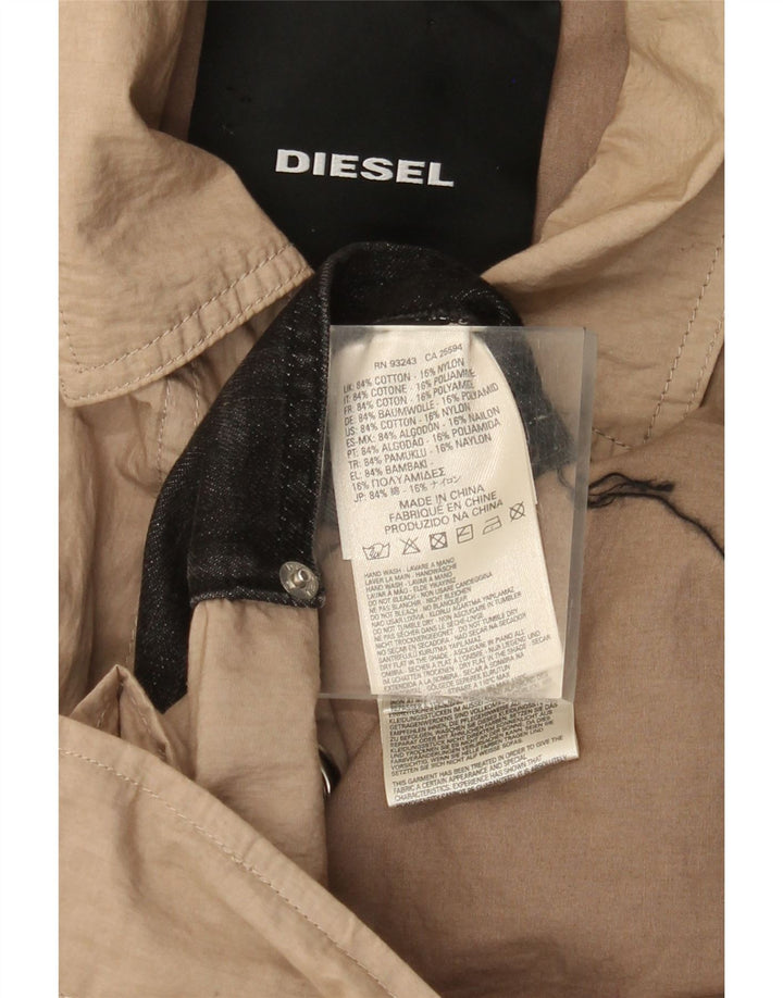 Diesel Trench Femme UK 40 Grand Coton Beige