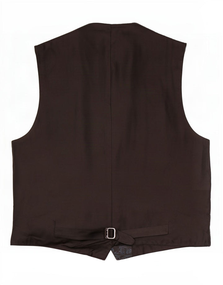 gilet graphique vintage pour hommes grand polyester noir