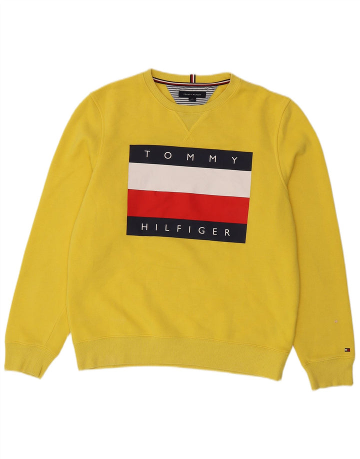 Tommy Hilfiger Sweat-Shirt Graphique Homme Jaune Moyen Coton