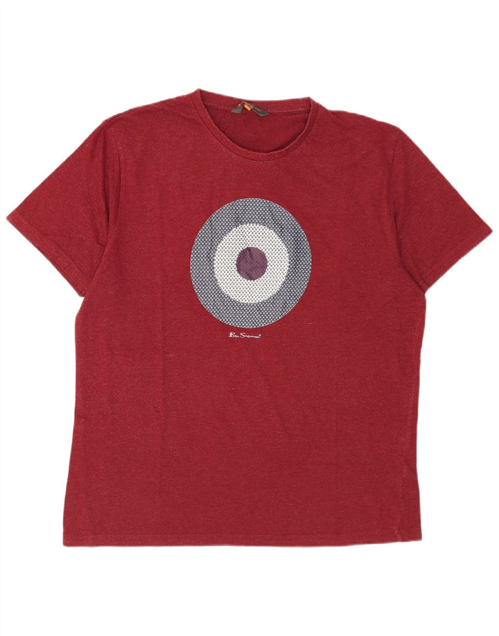 Ben Sherman T-shirt graphique pour homme en coton rouge