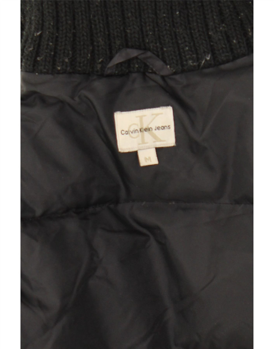 Calvin Klein Jeans Manteau rembourré pour femme UK 14 Medium Noir