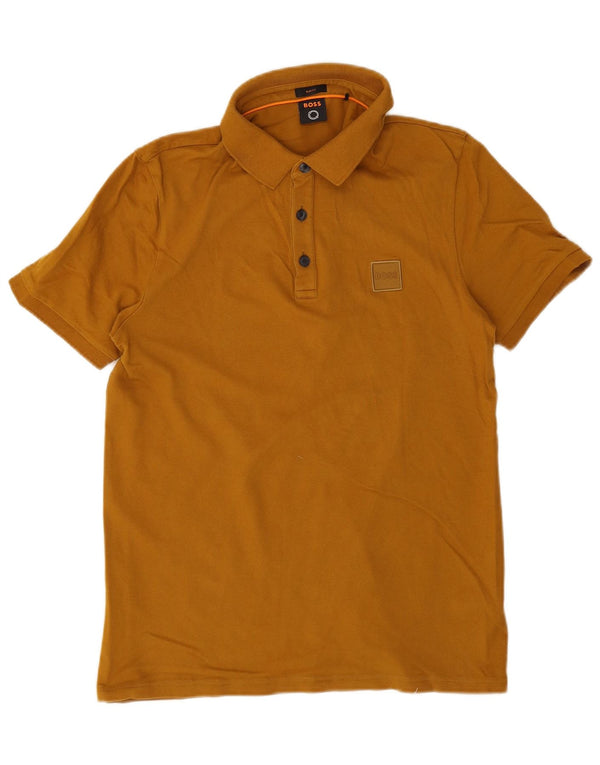 Hugo Boss Polo Slim Fit Large Coton Marron Homme