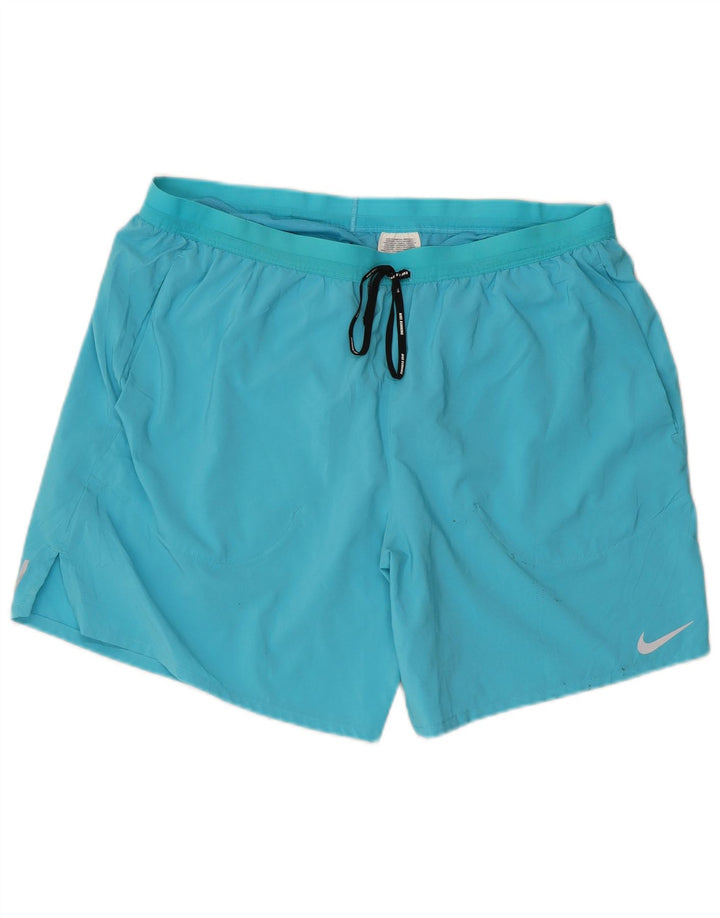 Nike Short de sport Dri Fit pour homme XL Bleu Polyester