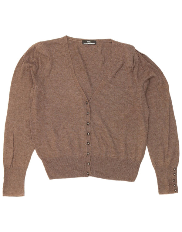 Marks & Spencer Pull Cardigan pour Femme UK 12 Marron Moyen