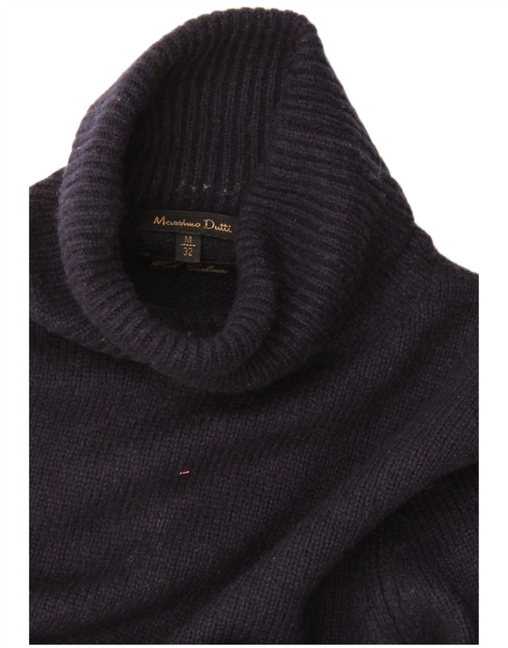 Massimo Dutti Pull col roulé pour femme UK 12 Bleu marine moyen