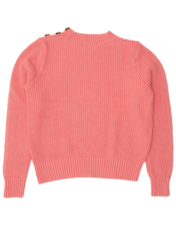 Marks & Spencer Pull court à col rond pour femme Rose moyen UK 14