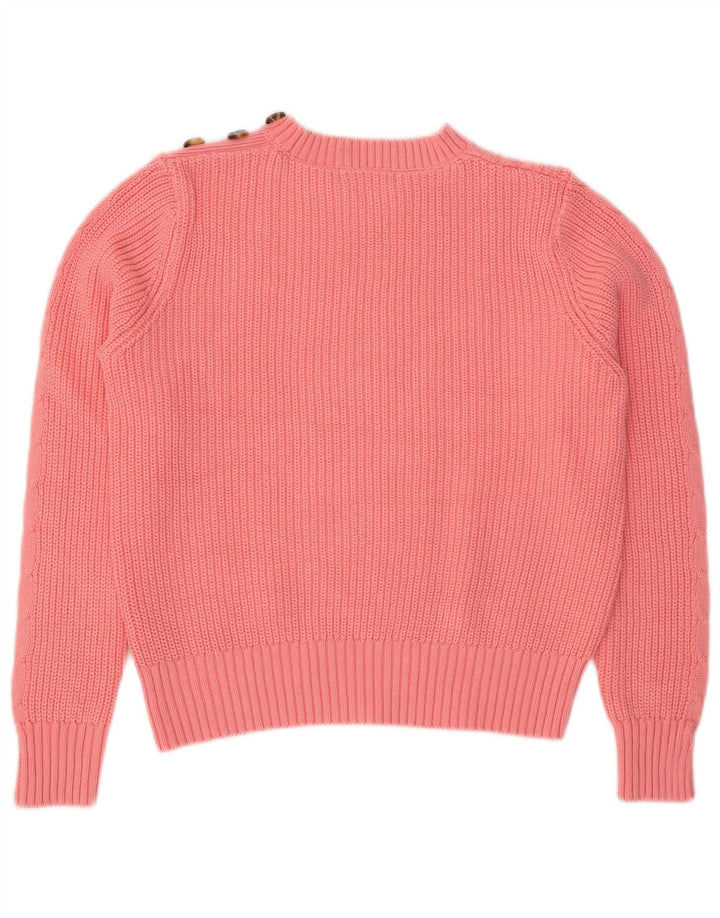 Marks & Spencer Pull court à col rond pour femme Rose moyen UK 14