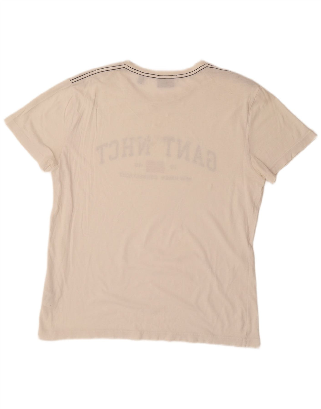 GANT T-Shirt Graphique Homme Grand Blanc Coton
