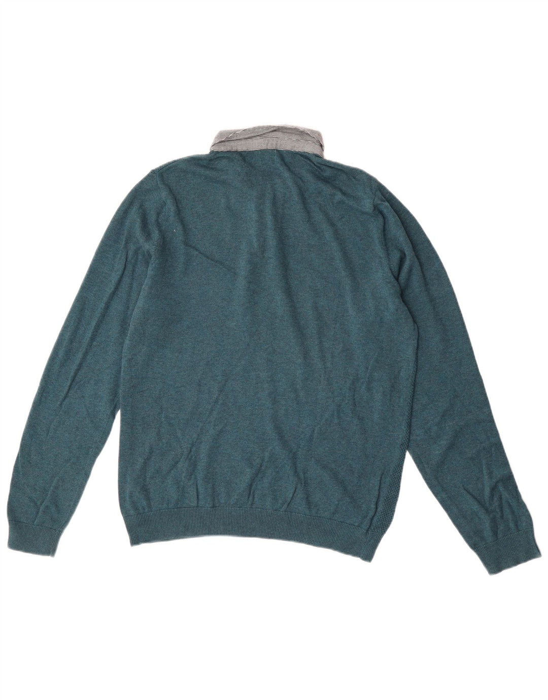 Marks & Spencer Pull Col Polo Homme Vert Moyen Colourblock