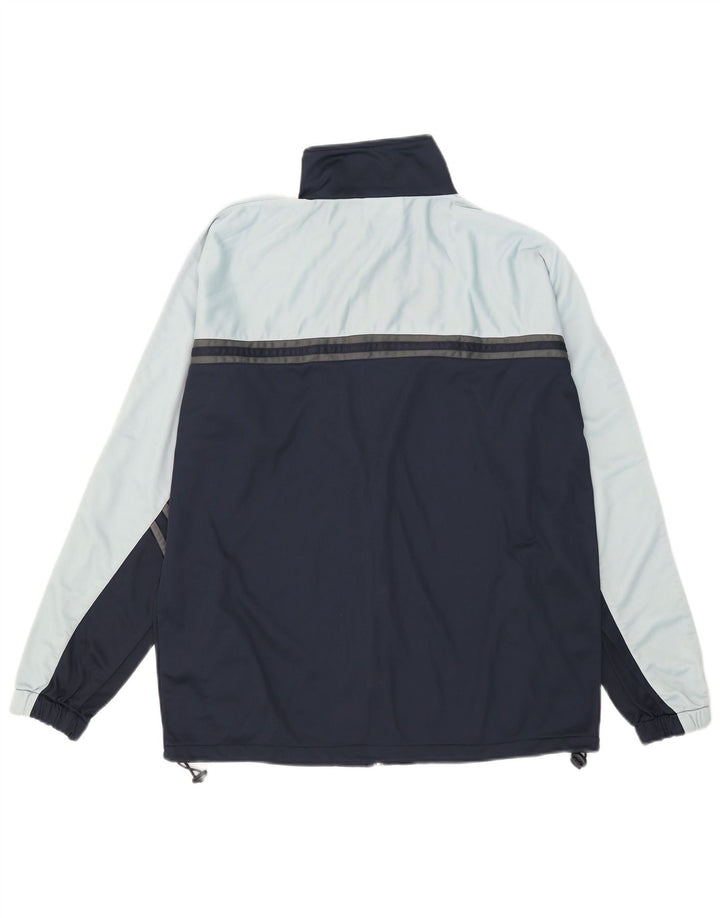 Asics Veste de survêtement pour homme Large Bleu Colorblock Polyester