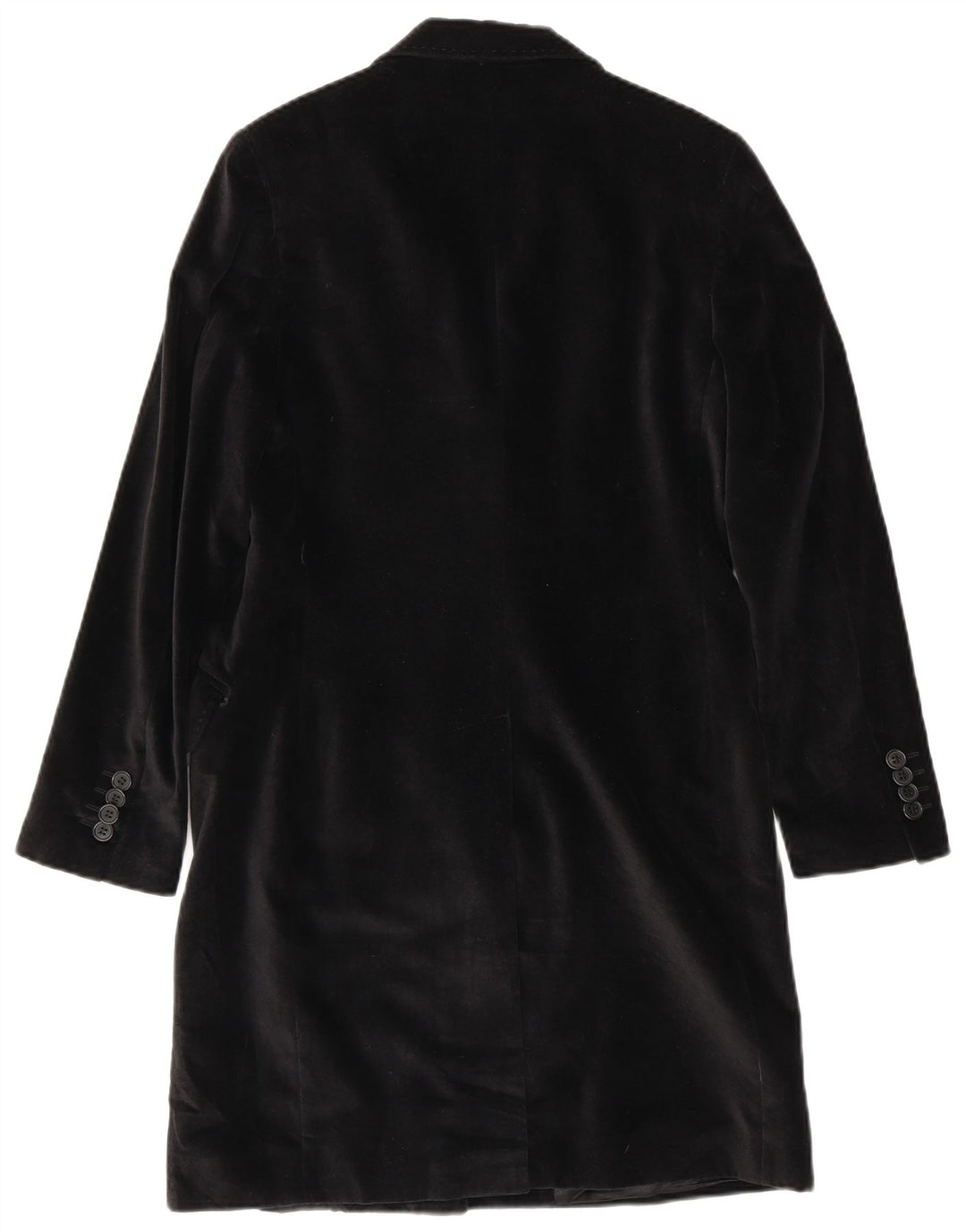 John Ashfield Manteau en velours pour femme UK 10 Petit coton noir