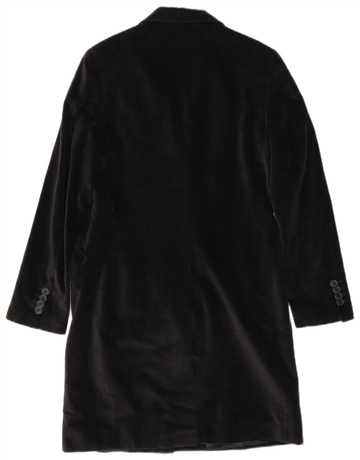 John Ashfield Manteau en velours pour femme UK 10 Petit coton noir