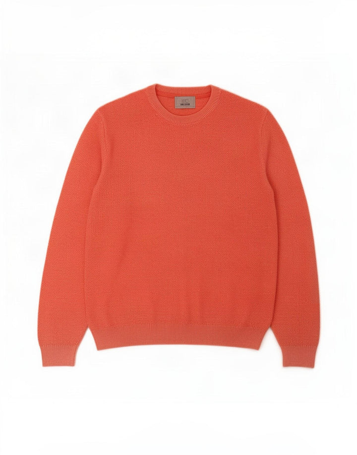 Marks & Spencer Pull Col Rond Homme Orange Moyen Coton
