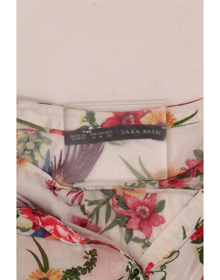 Zara Chemisier à manches 3/4 pour femme UK 12 Medium Multicolore Floral