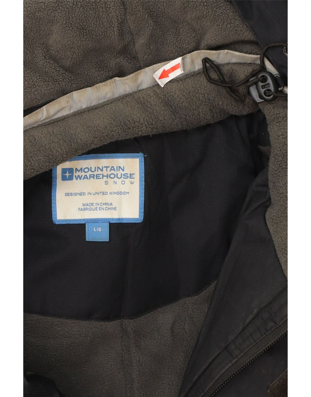 Mountain Warehouse Veste coupe-vent pour homme UK 40 Large Noir Colourblock