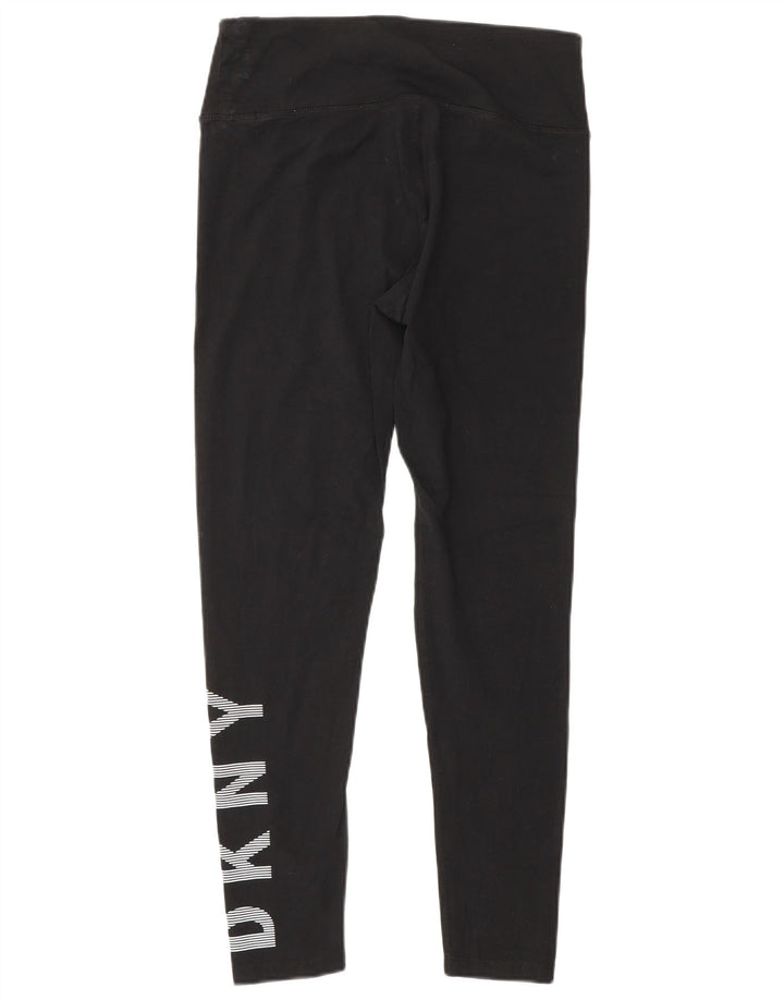 Dkny Leggings graphiques pour femmes UK 12 coton noir moyen