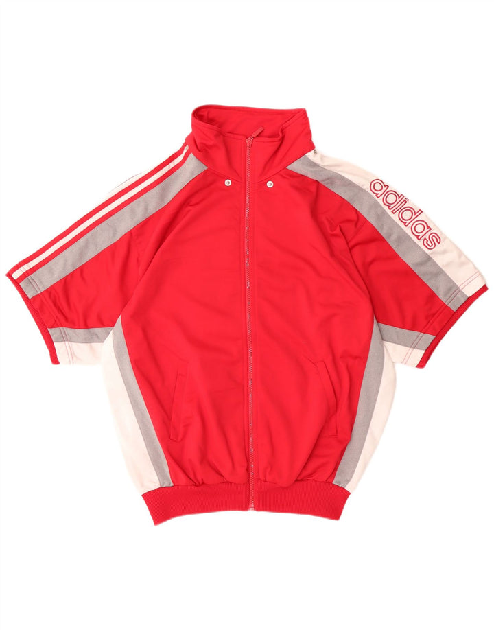 Adidas Veste de survêtement graphique pour homme UK 38/40 Rouge moyen Colourblock