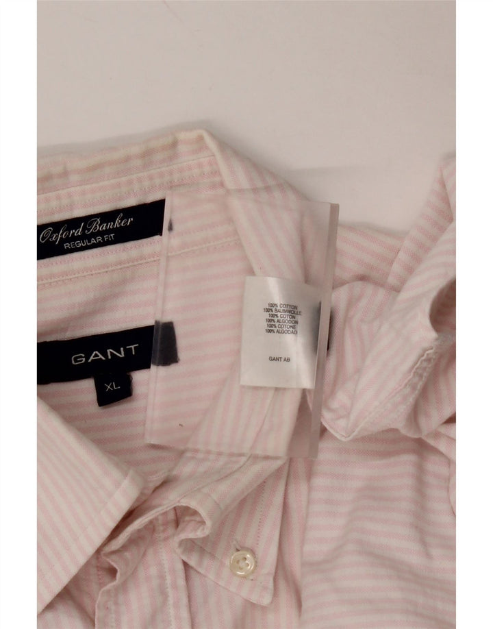 GANT Chemise coupe classique XL en coton à fines rayures pour homme Rose
