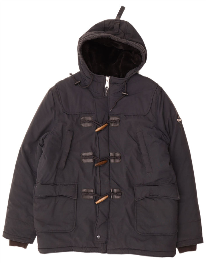 Schott Veste de sport à capuche pour homme UK 40 Large Bleu marine