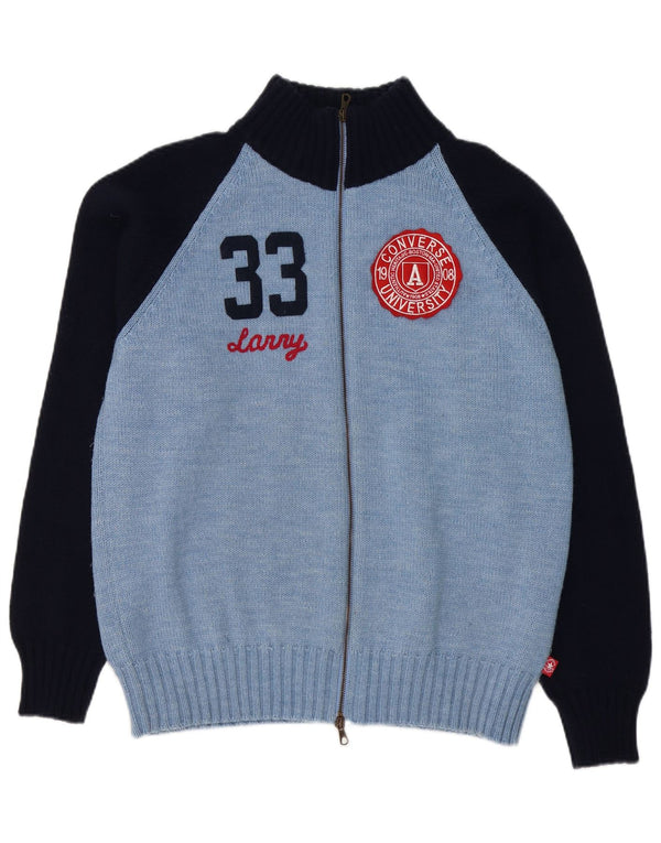 Converse Chuck Taylor Graphic Cardigan Pull Homme Bleu Colorblock Large
