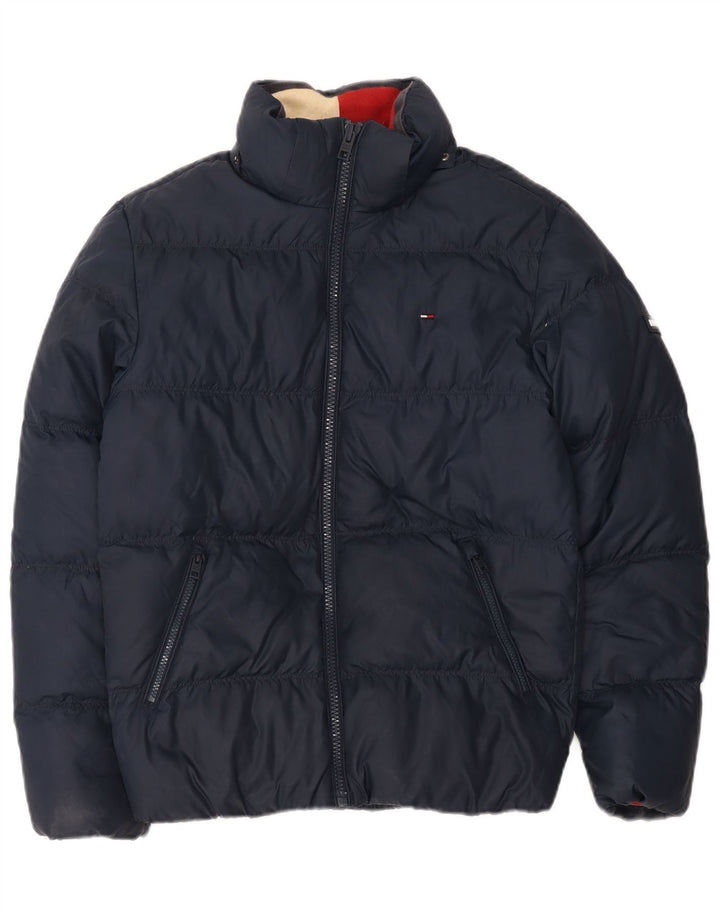 Tommy Hilfiger Veste matelassée surdimensionnée pour femme UK 10 Small Bleu marine