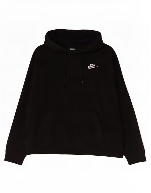 Nike Pull à capuche pour femme UK 14 en coton noir moyen