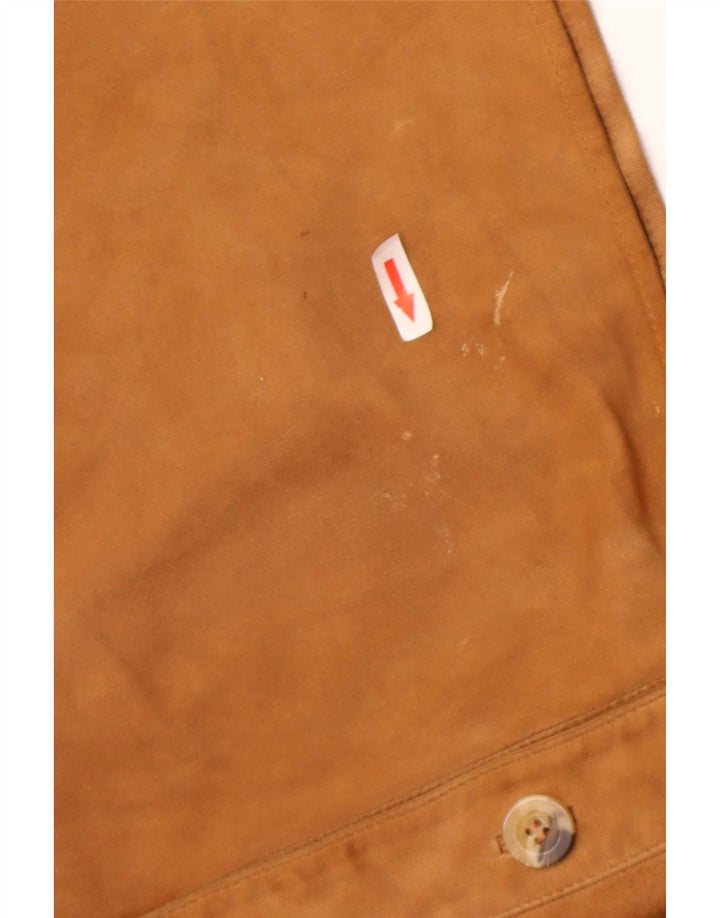 Vintage Veste en daim pour femme IT 42 Cuir beige moyen