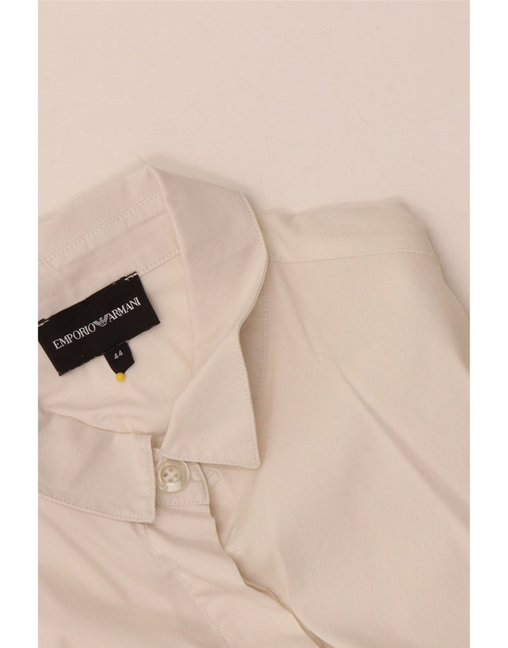 Emporio Armani Chemise formelle pour femme IT 44 Blanc moyen