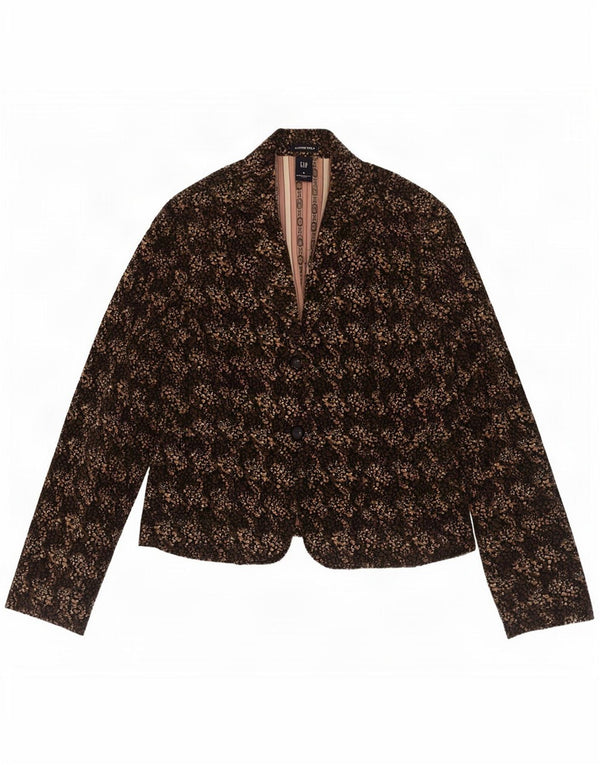 Gap Veste blazer à 2 boutons pour femme US 8 en coton floral kaki moyen