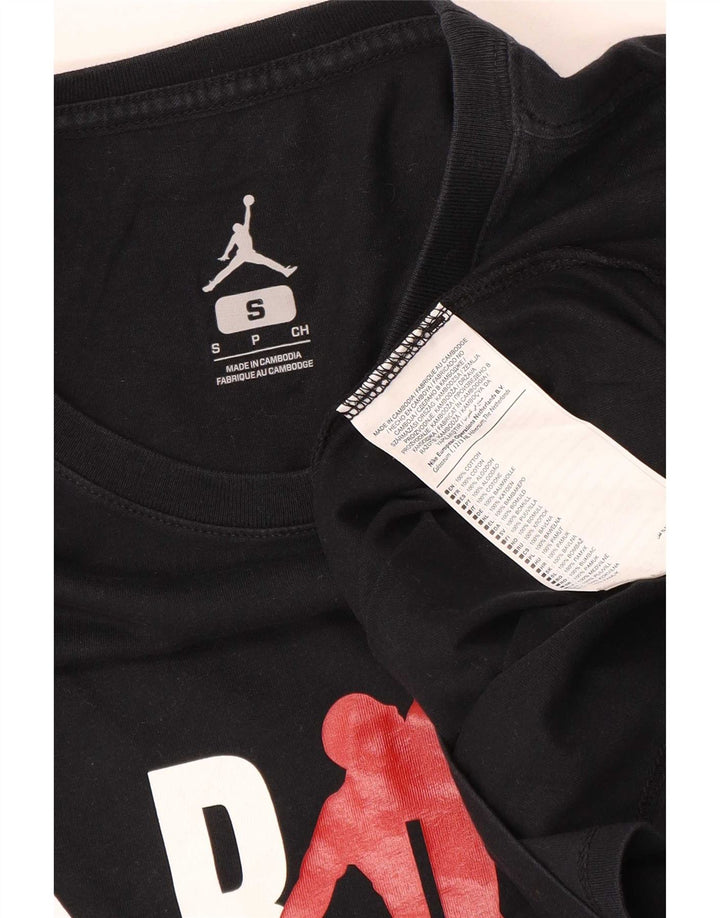 Jordan T-shirt graphique pour homme Petit coton noir