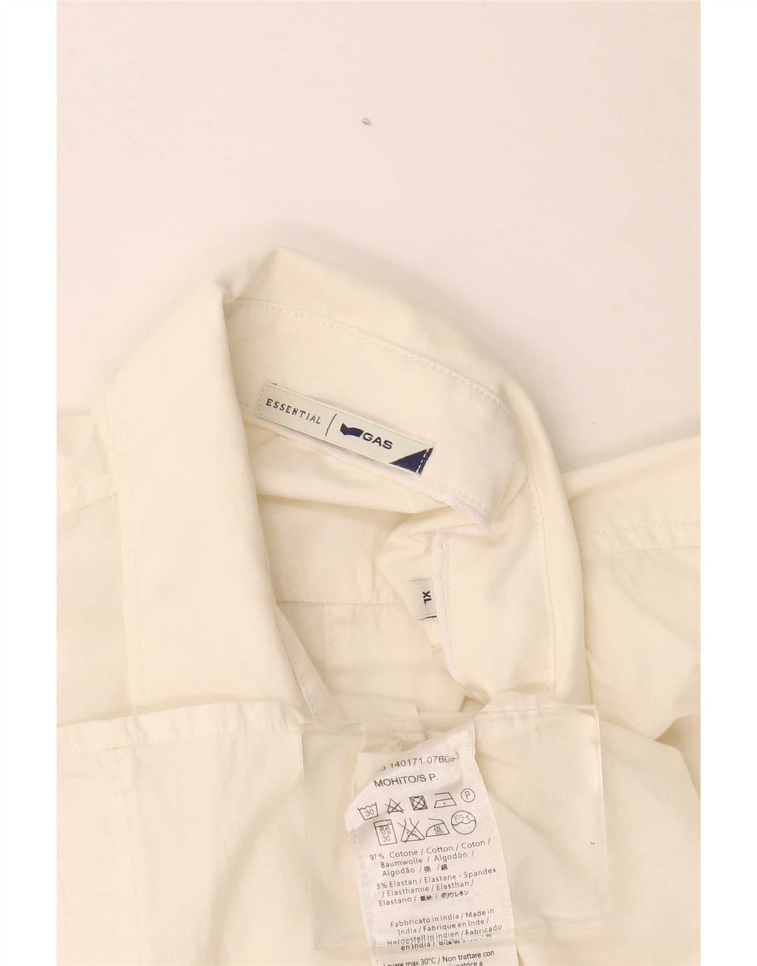 Chemise à manches courtes homme Gas XL coton blanc