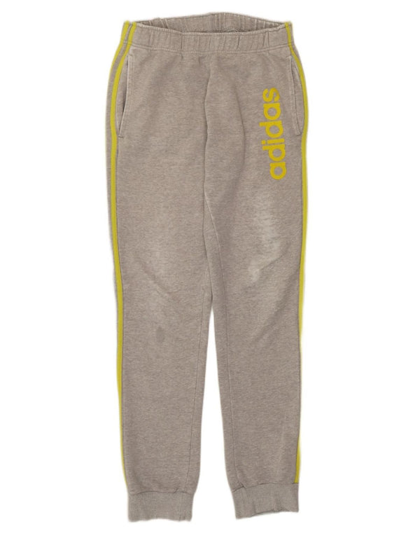 Adidas Pantalon de survêtement graphique pour homme en coton gris Taille S