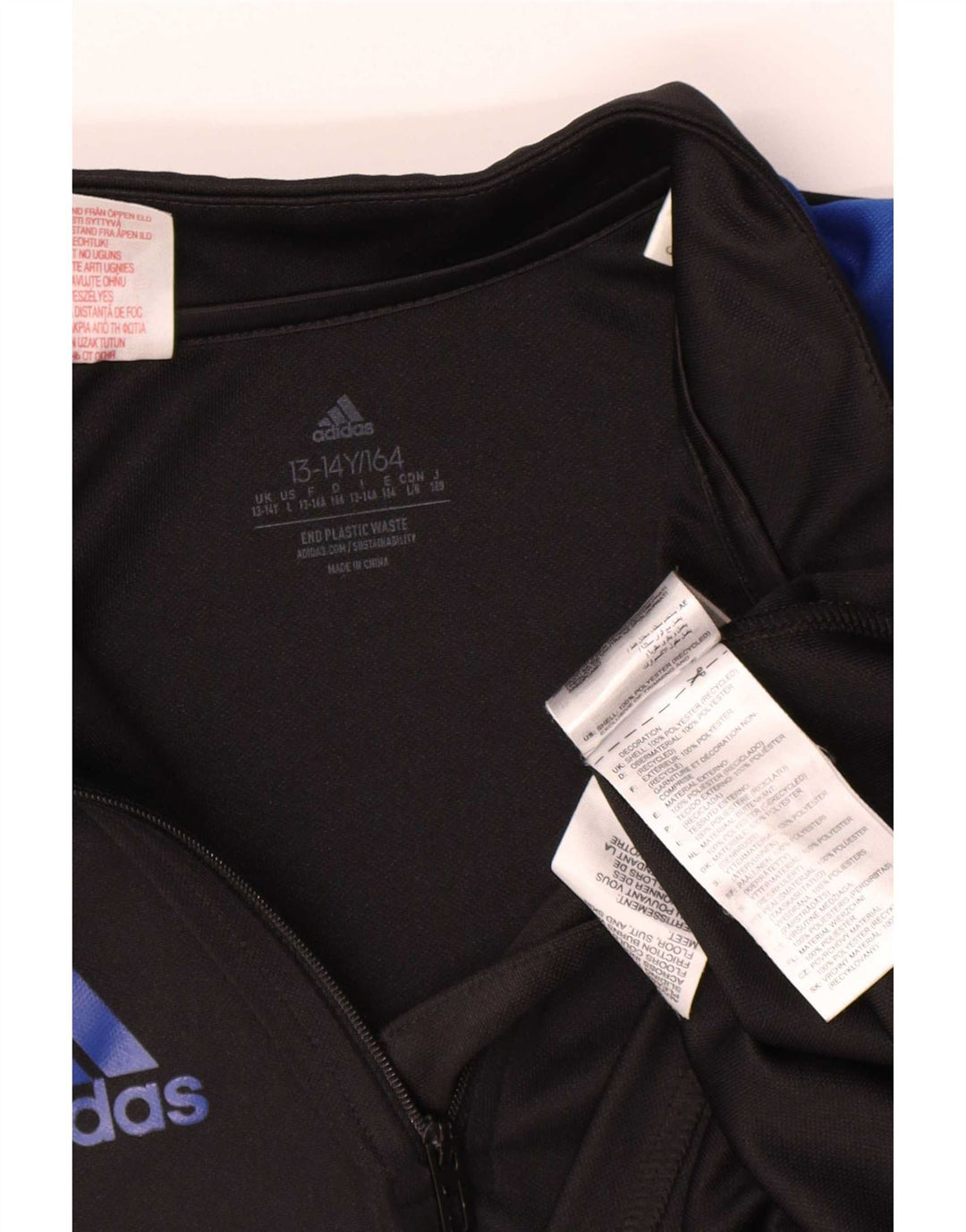 Adidas Haut de Survêtement Aeroready Pull Garçon 13-14 Ans Noir Colorblock