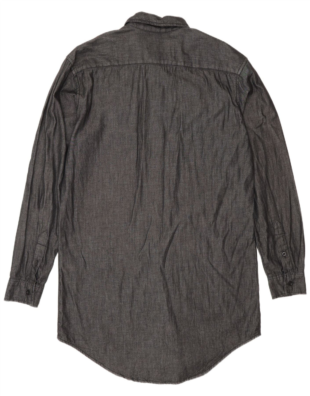 Zara Chemise Longue Homme Large Gris Coton