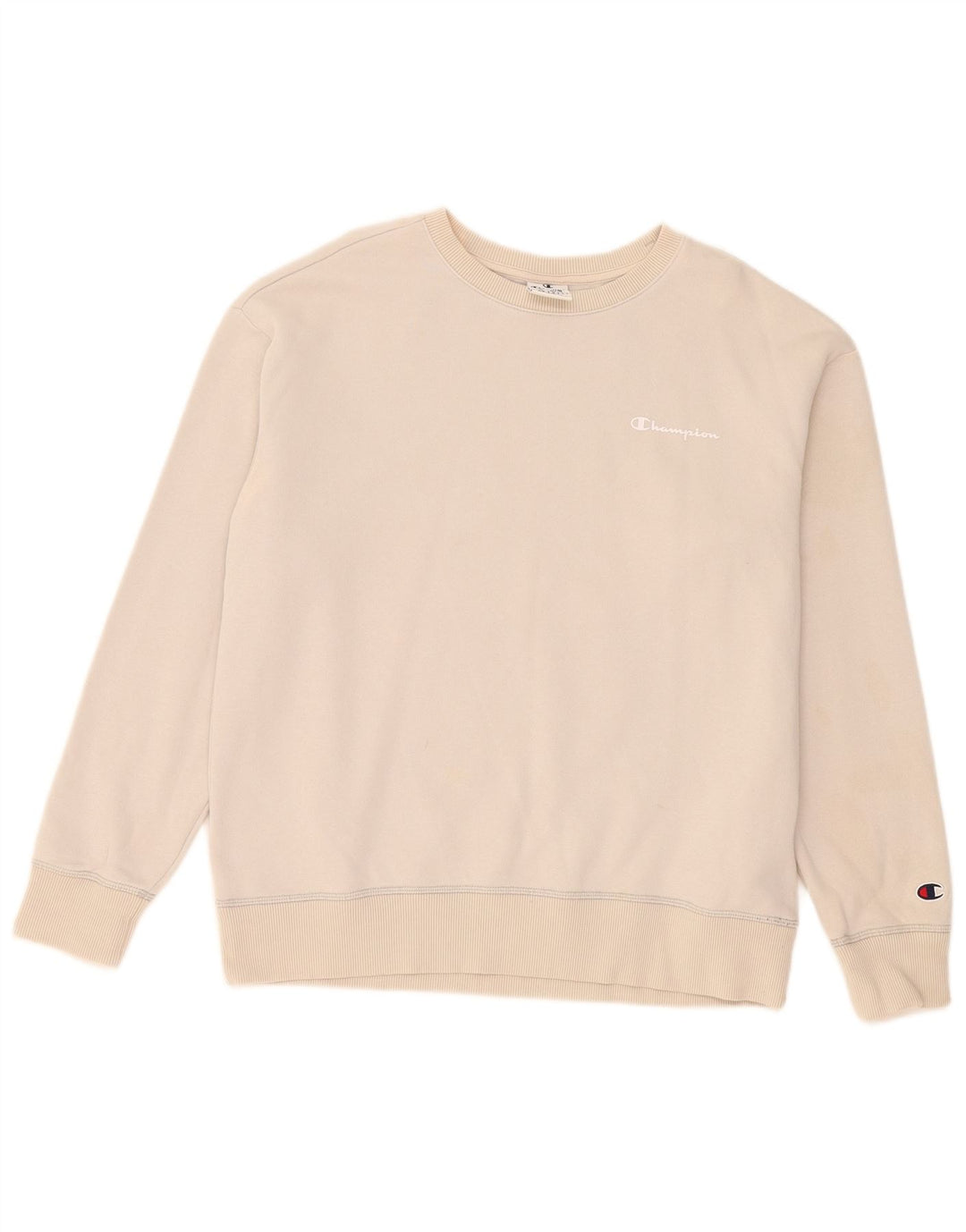 Champion Sweat-Shirt Homme Beige Moyen Coton