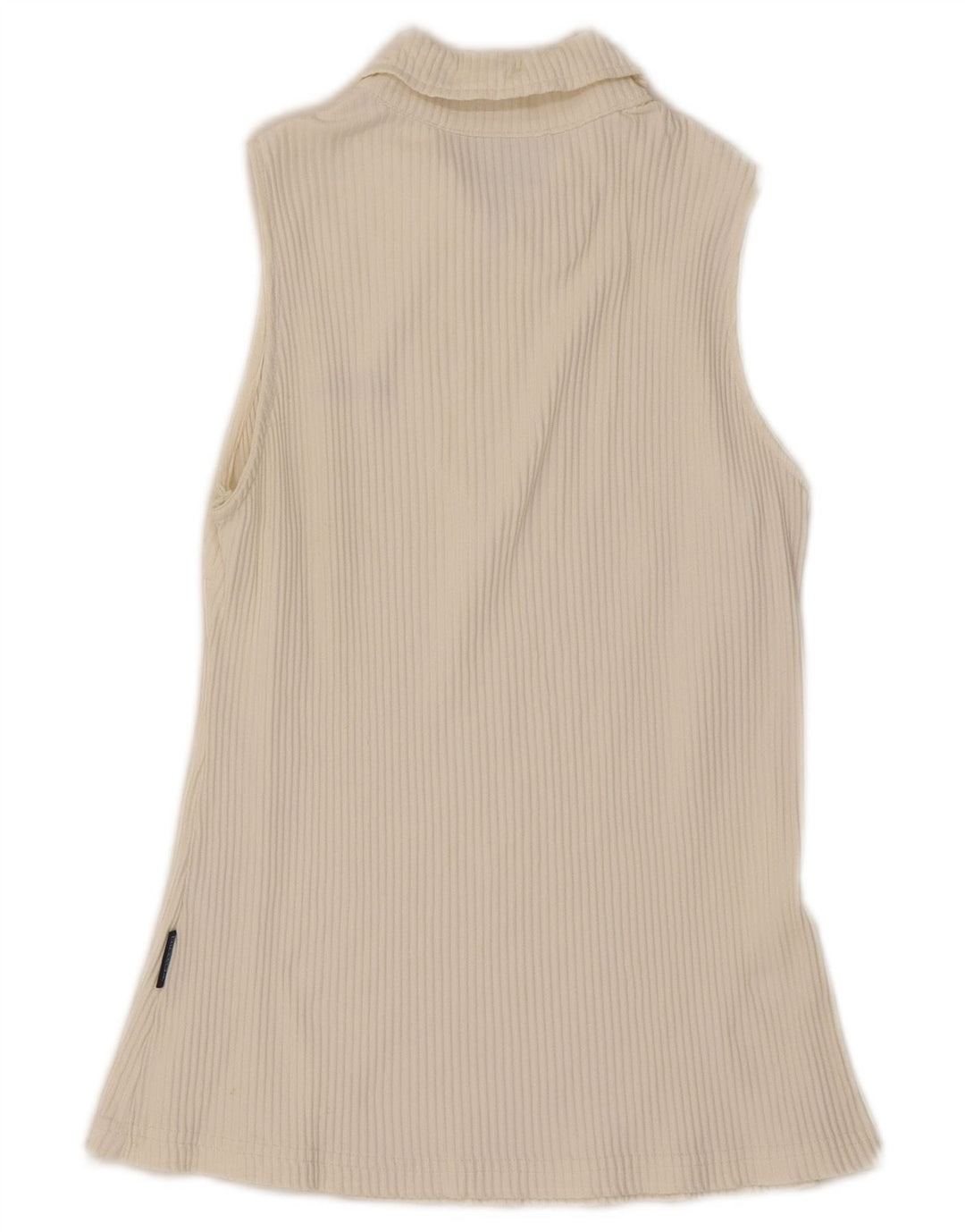 Ellesse Polo sans manches pour femme UK 16 Large Blanc Polyamide