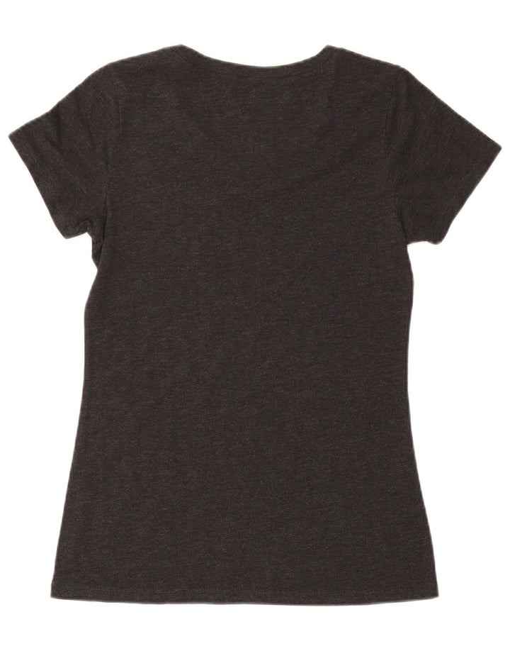 EDDIE BAUER T-shirt graphique pour femme UK 12 Gris moyen Polyester
