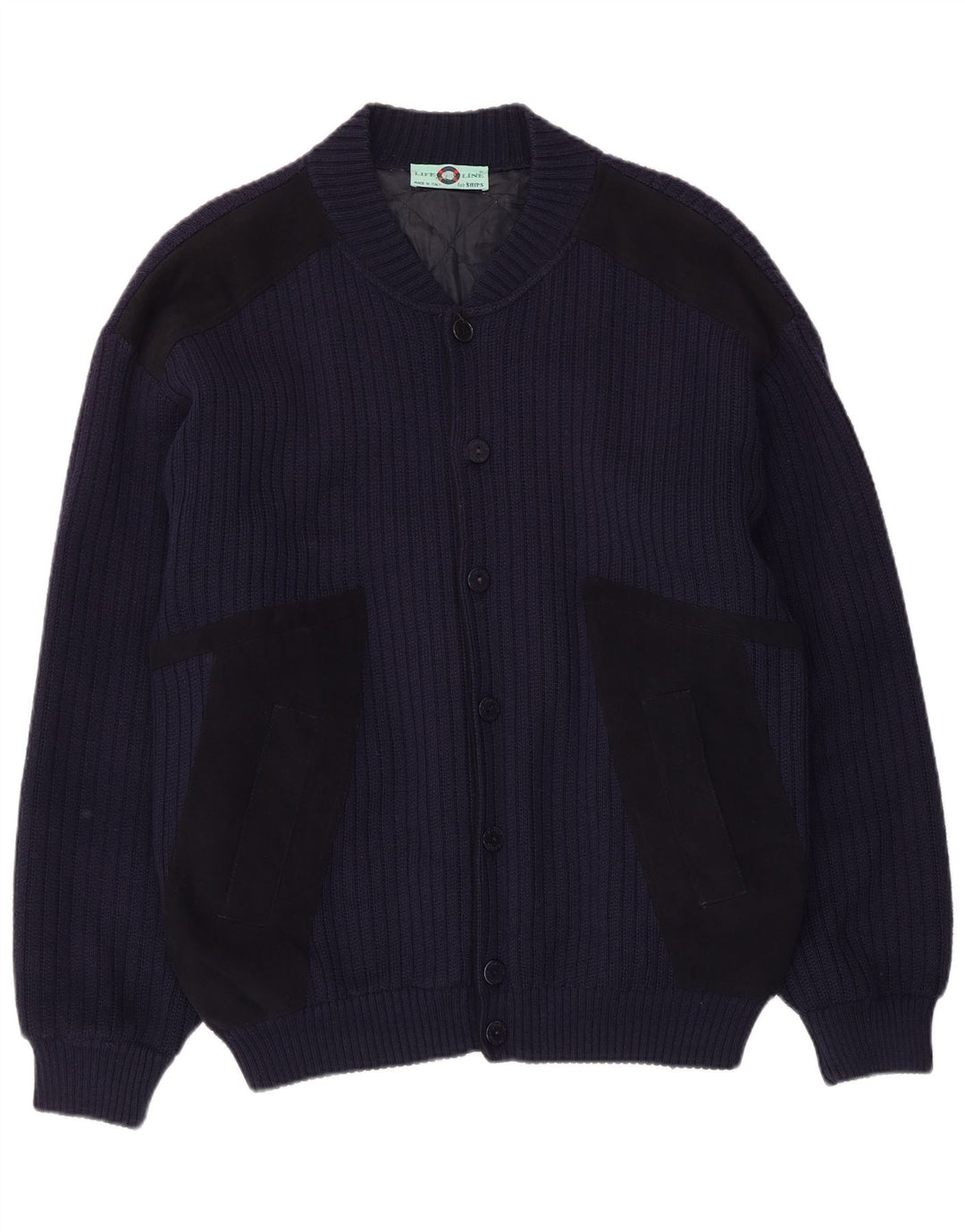 Life Line Cardigan pour homme Bleu marine Taille L