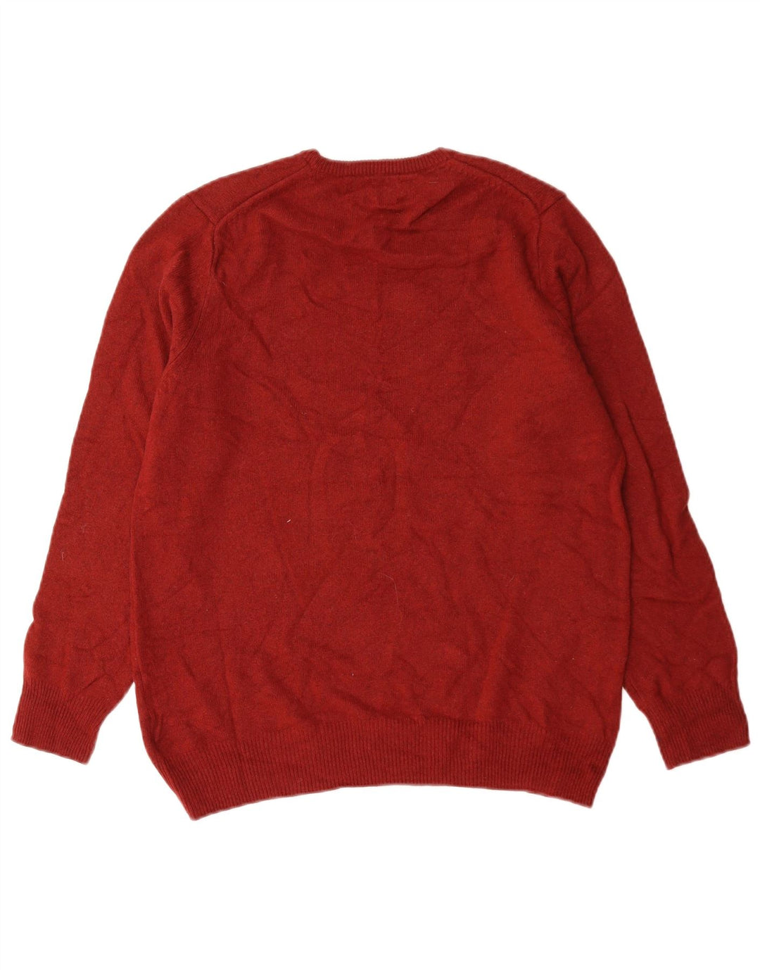 Marks & Spencer Pull col rond homme en laine rouge moyen